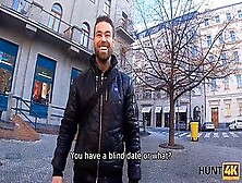 Big-titted chubby MILF takes cash while being fucked hard by her hunter