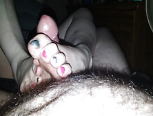 Quick Footjob Made Me Spunk So Hard!