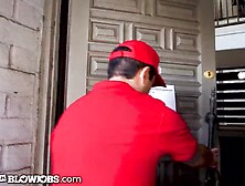 OnlyTeenBlowjobs - Broke Nude sluts Blows Penis For Free Pizza