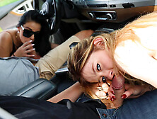 Ragazze Brune E Bionde Fanno Pompini Bagnati,  Scopate A Pecorina All'aperto