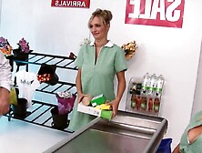 SEXY SHOP THREESOMES Scene-1 2 lewd shop assistants having sex jointly with a customer in the shop