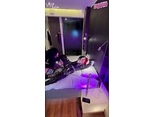 Goth domme fucking her latex doll