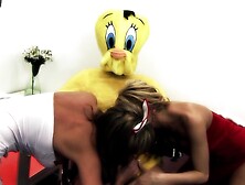 Socks movie with sassy Stacey Saran and Paige Ashley from Titopia