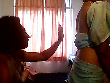 my new Indian maid cleaning my room