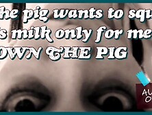 The Pig wants to Squirt its Milk only for me