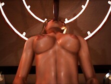 Thai woman washed herself and decided to lick a meat in the bathroom 3D