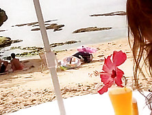 Hottest Japanese Girl Rina Kato In Incredible Threesome,  Beach Jav Clip