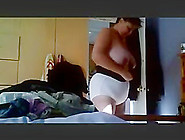 Catching my BBW mature wife on in the bedroom