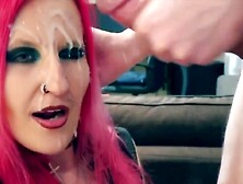 Babes take massive cumshots on smiling faces