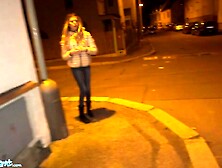 Outdoor Agent Lost Spanish Cutie Macarena Lewis Nailed into Garage