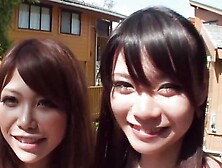 His cock was enough to satisfy two brunette girls at once