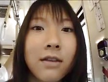 Lascivious Japanese hottie acquires screwed on a teach.