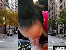 Watch this seductive Asian slut swallowing strangers cock in the car