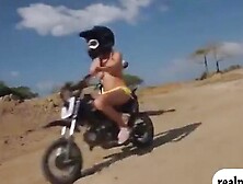 Sexy badass women try out wake boarding and BMX riding