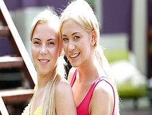 Talented Angie Koks and Linsay Olsen's masturbation sex