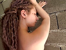 Fucked in an abandoned house and fed with cum