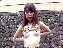 Skinny Japanese teen Takes A Stark Naked Walk Outside 4 Min