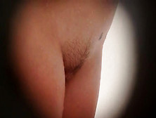 Peephole voyeur in French camping shower 2