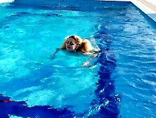 Curly Teen Fucks At The Pool