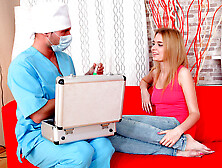 Mary sucked the guy's young cock before it gave her ass her first anal (18+)