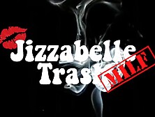 Leather Smoking MILF Flashing Shaved Twat