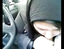 Hijab arabic blowjob in car