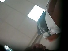 Provocative ass in a white thong upskirt (fake) video