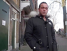 Blonde amsterdam hooker rides tourist cock