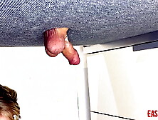 Mistress shaves slave's hairy balls on milking table AnnyCandy Painboy