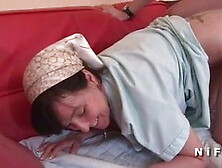 French cougar rimming and anal fucking