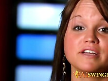 New Swing House guests meet in the Red Orgy Room to play and explore new sexually adventures.