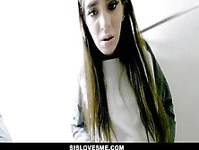 SisLovesMe - Pervy Stepbrother Gets Caught Snooping on Stepsis in Bathroom