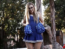Hot cheerleader Alexa Grace drops her panties for wild fucking