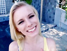 Blondie Blowbang! Gorgeous Girl Next Door Elaina Rae Fucked Hard By A Group Of Guys