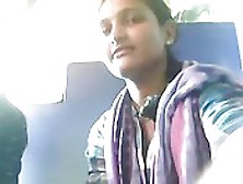 Indian Cutie Shows Some Tit On The Train