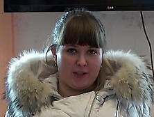 BBW masturbates her pussy with a black dildo