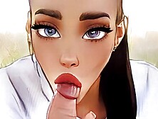 Anime Girl Making BJ in the Forest