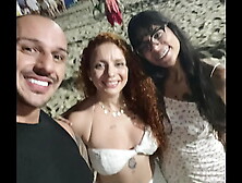 My wifey and I met a red-head on New Year's Eve in Copacabana and invited her for a threesome.