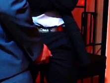 Chief makes out with accomplice prior to pounding his butt