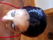 stepsister gives sloppy blowjob POV