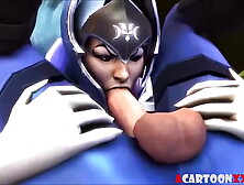 Lara Croft self sucking and 3D futanari sex