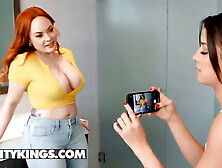 Redhead milf (Summer Hart) hot teenie (kylie rocket) get to their knees blow (alex's) dick - reality kings