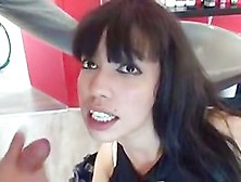 Arabian teen with big tits enjoys a hair salon 3some (18+)