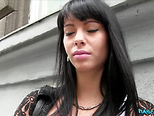 Black Haired Babe Fucks Stranger For Cash In Public 1 - Kitty Lovedream