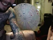 Tattoo girl receives hard fuck from her BF