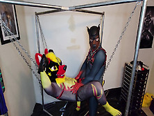 Poor Firedog Locked In Chastity And Humped