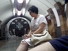 Woman Disapproves of Subway Flasher Wanking