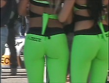 Cameltoe Spandex Bulge Leggings Candid Mix