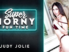 Spicy exotic teen with small tits Judy Jolie grabs her best toys