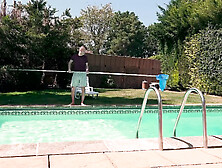 Threesome in a country house with busty matures